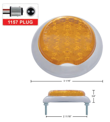 CTL3911A - Park Light Amber LED 1939 Chevy Style