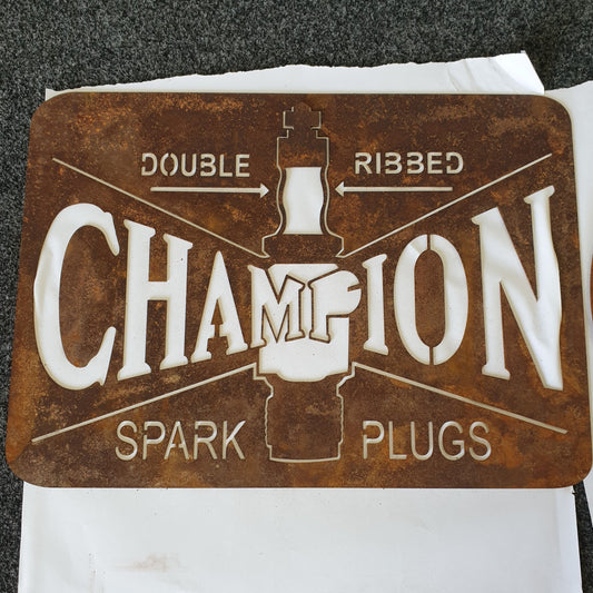 Champion Spark Plugs Sign