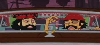 Cheech & Chong on the Road Flag
