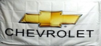 Chevrolet Gold Bowtie on White Flag