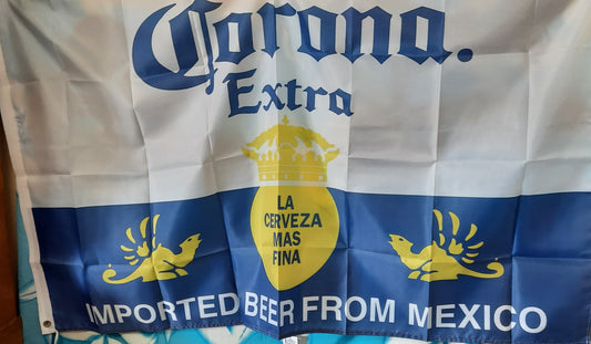 Corona Extra White/Blue Flag
