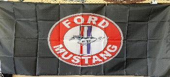 Ford Mustang Round Red Flag