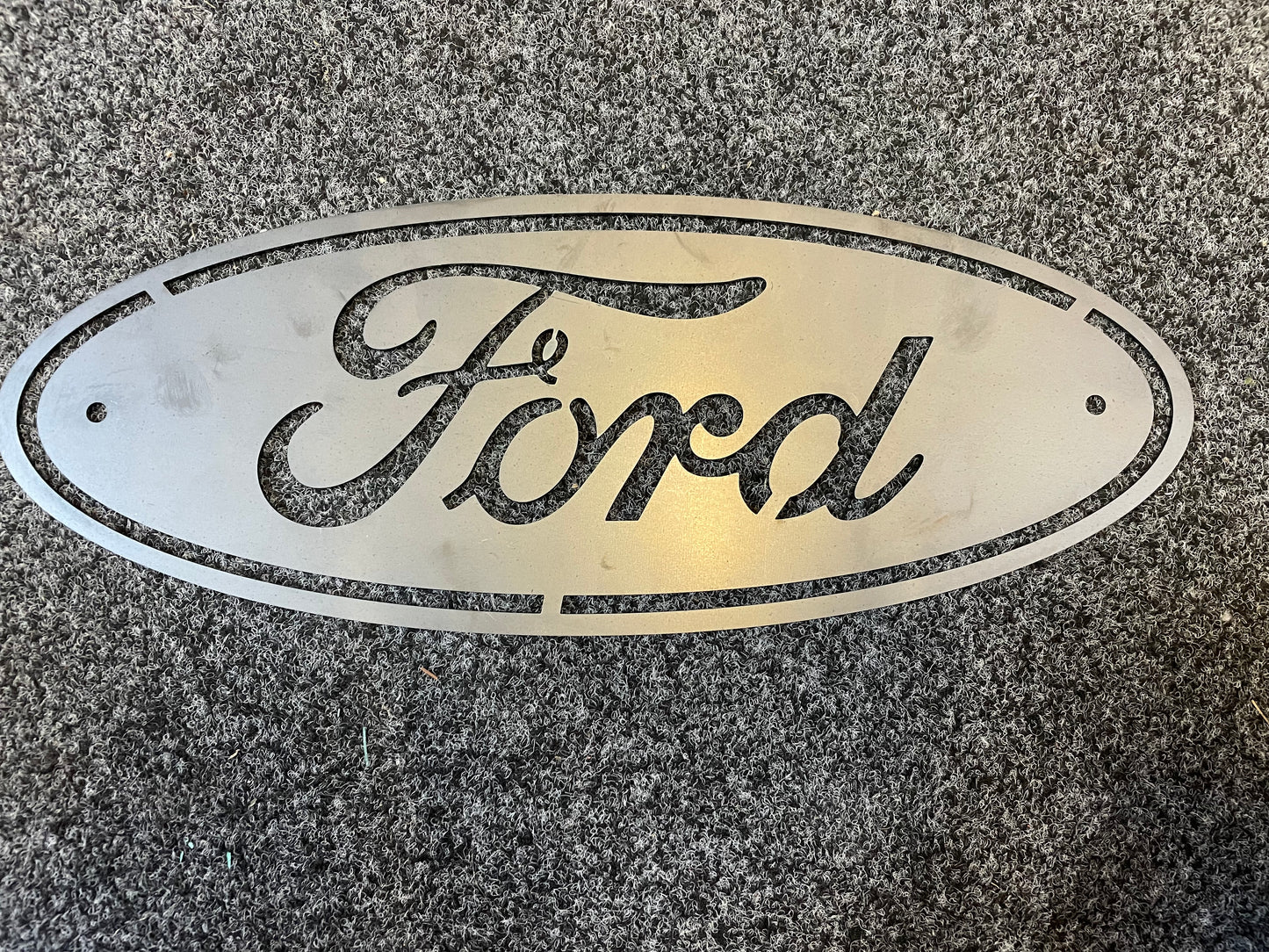 Ford Oval Laser Cut - Natural/steel