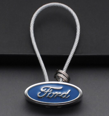 Ford Oval Pendant & Loop Key Ring