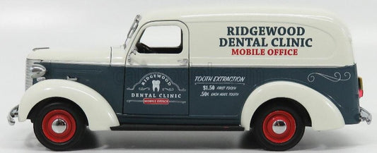 1:24 1939 Chevrolet Panel Truck Ridgewood Dental Clinic Die Cast Model