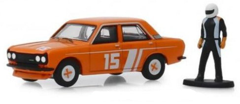 1:64  1970 Datsun 510 Sedan with Race Car Driver
