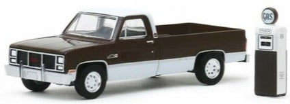 1984 GMC 2500 High Sierra with Vintage Gas Pump Die Cast Model