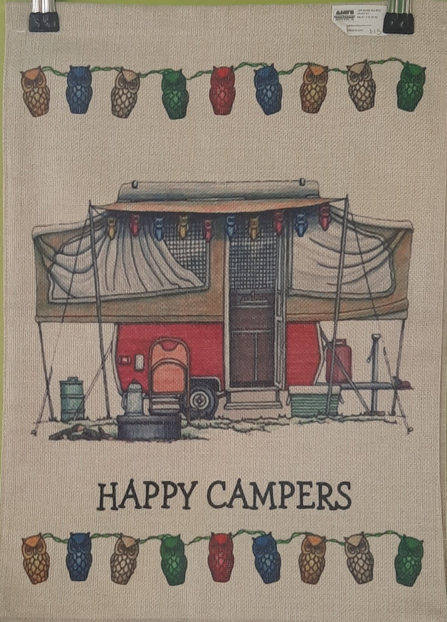 Happy Campers - Red Pop Top Garden Flag