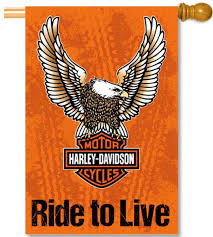 Harley Davidson Ride to Live Flag