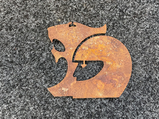 Holden Lion Helmet Laser Cut - Rust