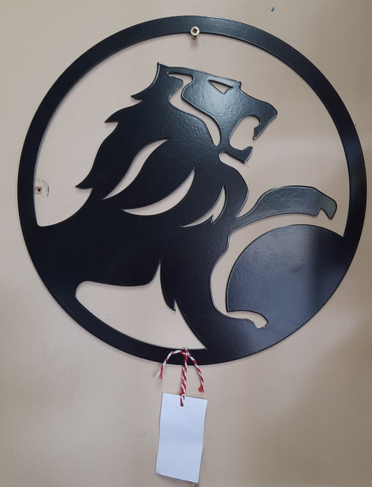 Holden Lion Round Laser Cut - Black powder coat