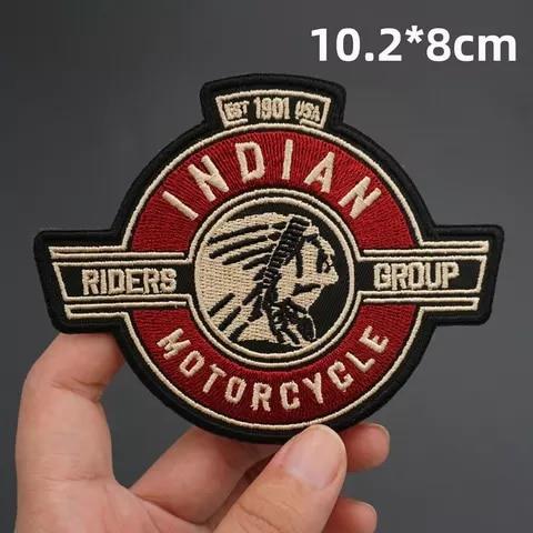 Indian Motorcycle Riders Group Embroidery Motif