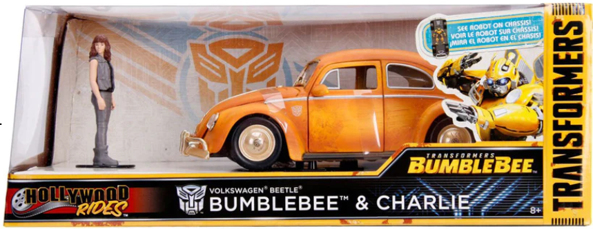 1:24 Volkswagen Beetle with Bumblebee & Charlie Die Cast Model