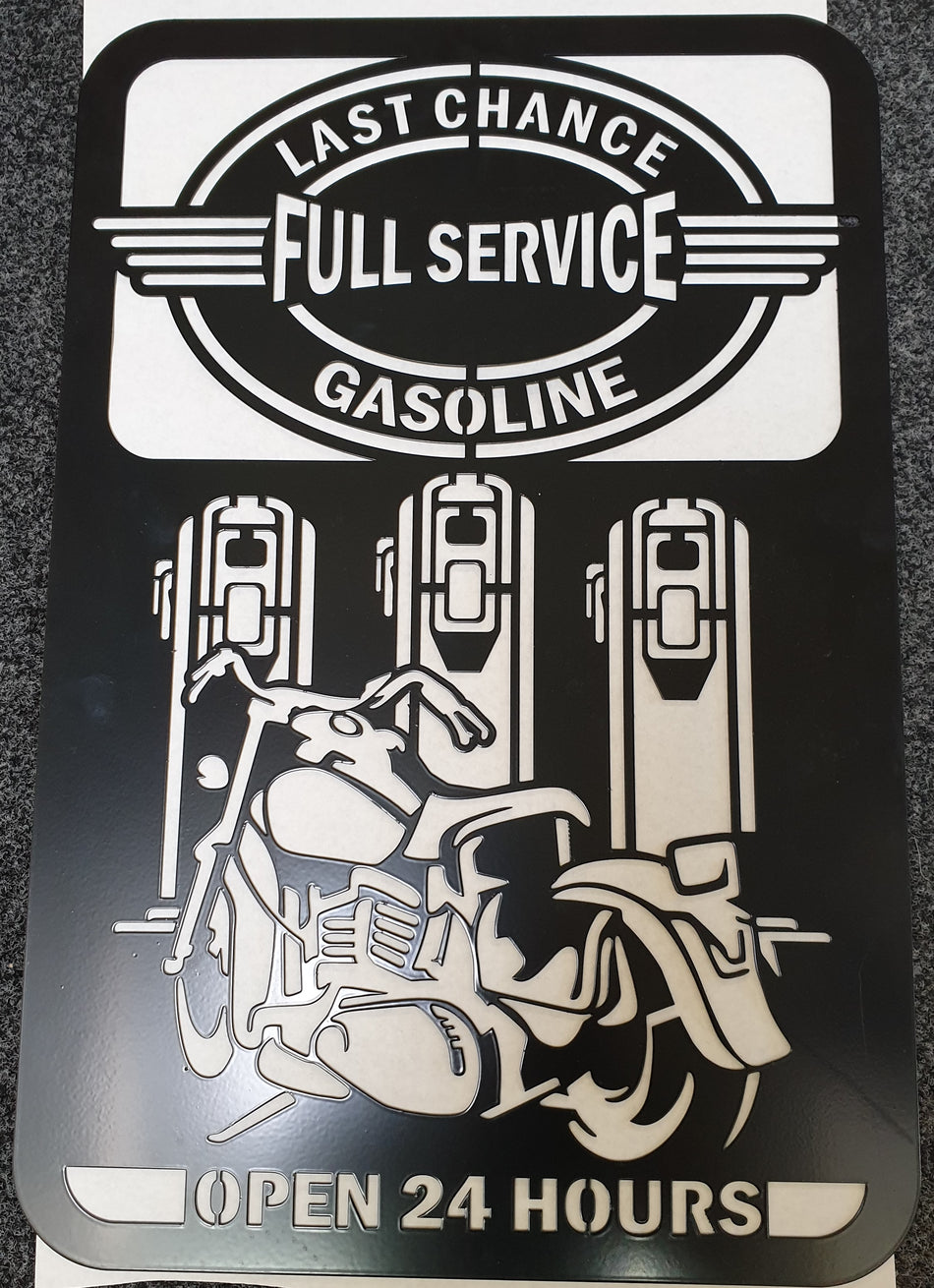 Last Chance Gasoline Sign