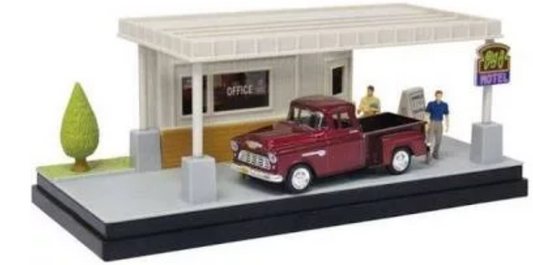 1:43 1955 Chevy Stepside Diorama Die Cast Model Set