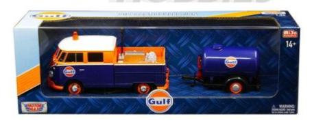 1:24 Volkswagen Pickup with Gulf Fuel Trailer