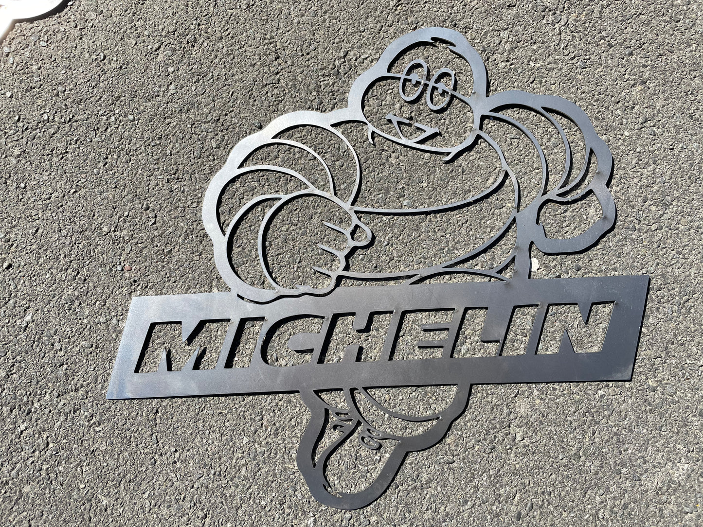 Michelin Man Laser Cut - Natural/Steel
