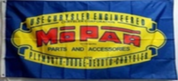 Mopar Parts on Blue Flag