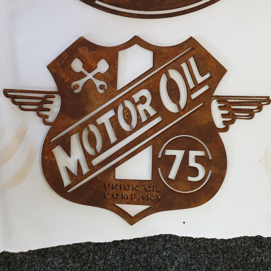 75 Motor Oil Sign