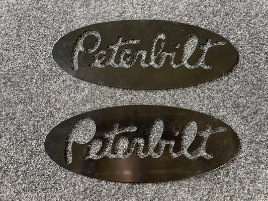 Peterbilt Oval Laser Cut (two versions)