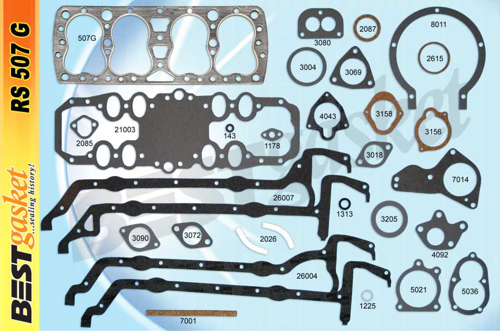 18-6008-B Engine Head Gasket Set 21-stud Graphite 1932-38