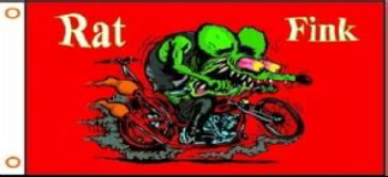 Rat Fink Biker Flag