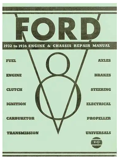 Ford 1932 & 1936 Engine & Chassis Repair Manual