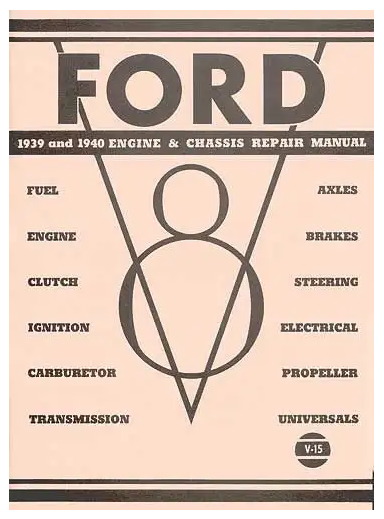 1939 & 1940 Ford Engine & Chassis Repair Manual