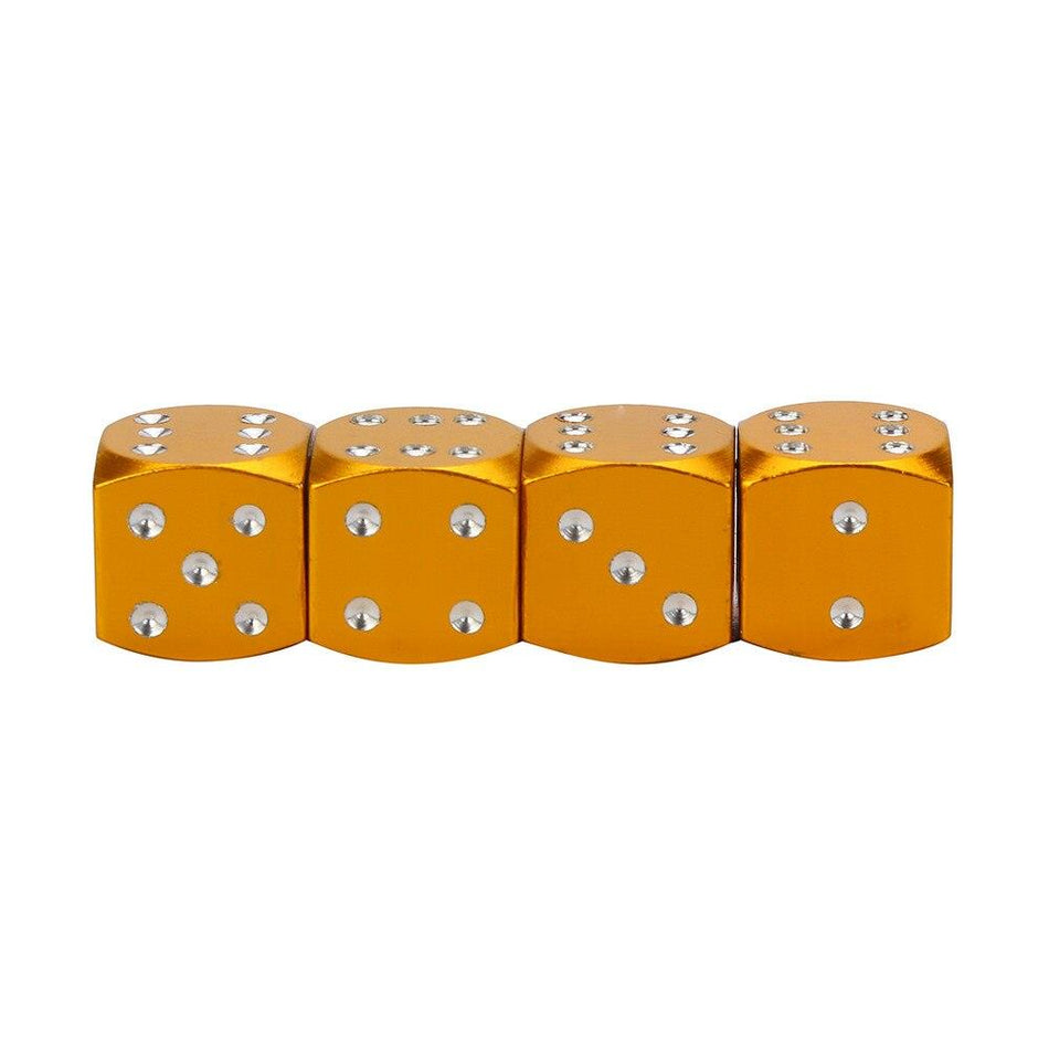 Dice Valve Caps - Gold