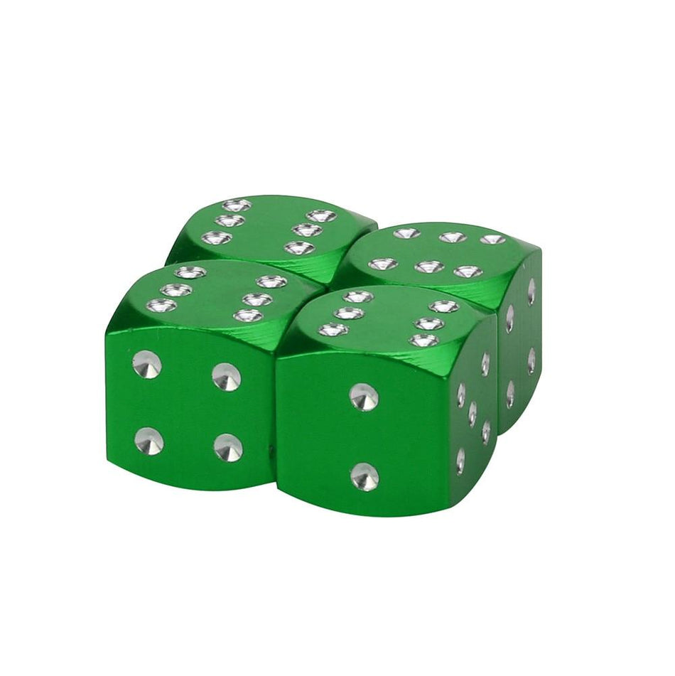 Dice Valve Caps - Green