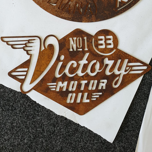 Victory Motor Oil Sign