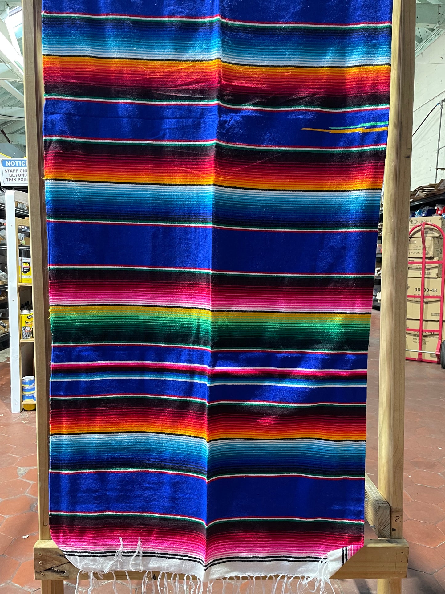 Serape Multi Colour Mexican Blanket - individual bright