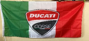 Ducati Corse Green/White/Red Flag