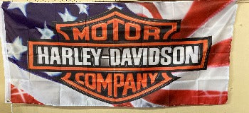 Harley Davidson USA Flag