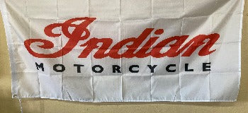 Indian Motorcycle White Flag