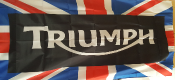 Triumph Black on Union Jack Flag